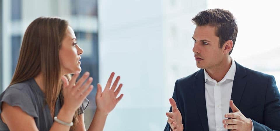 Business people talking in meeting